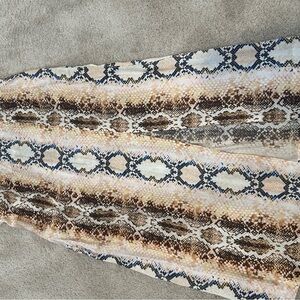 Maje Reptile Pattern Liner - Brown, Cream, and Blue
